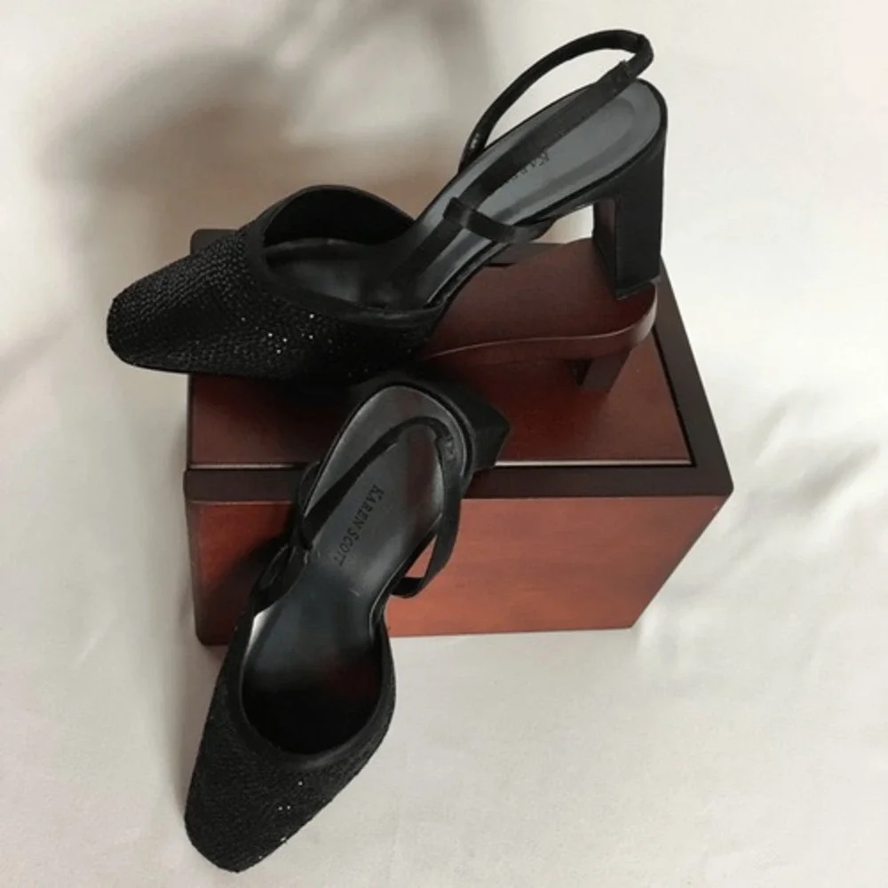 Karen‎ Scott Black Square heel shoe Size 7.5 Sling Back